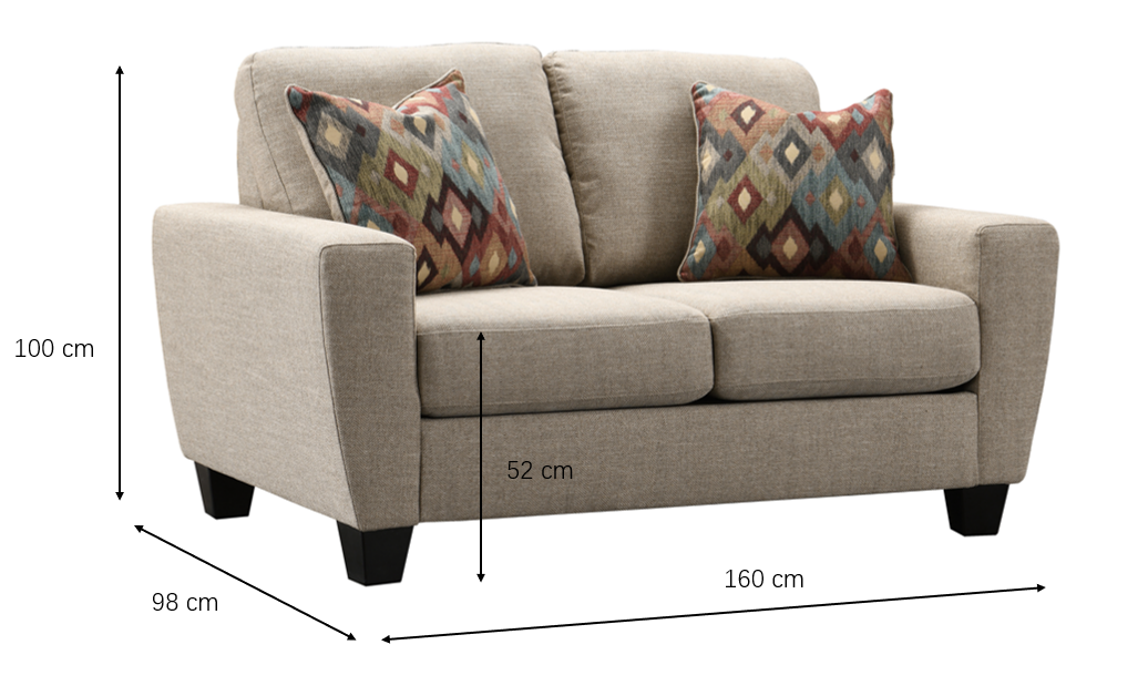 Hazelnut Unique Loveseat (160cm)