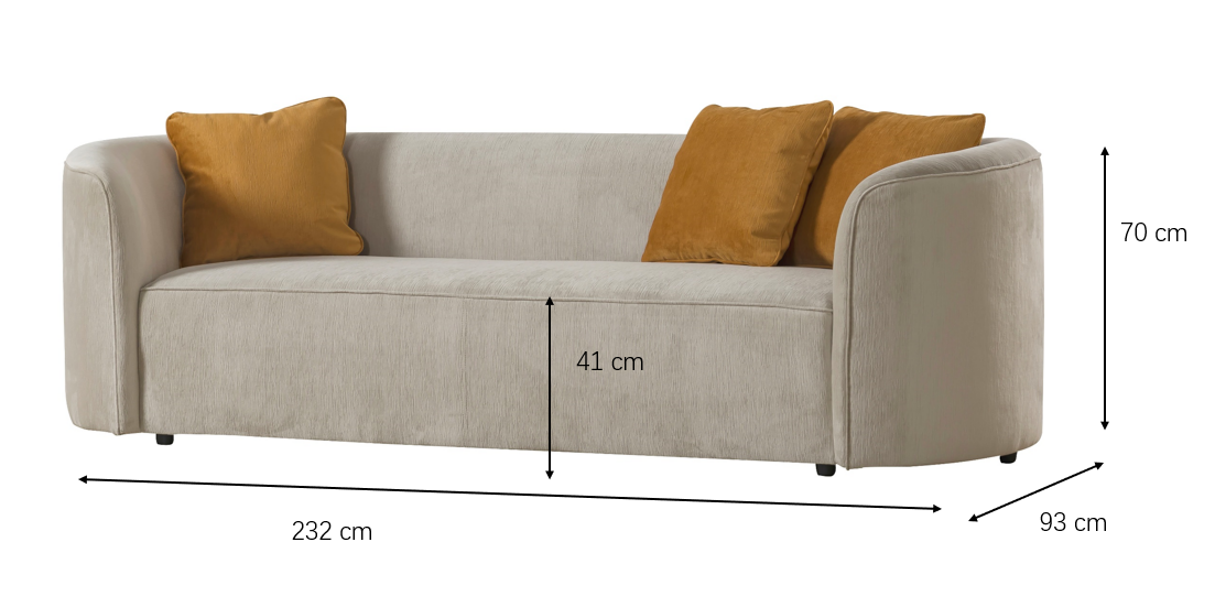 Dana Beige Navy Sofa