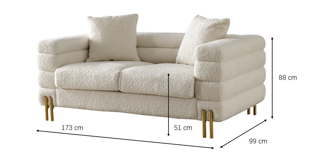 Cordelia Boucle Loveseat