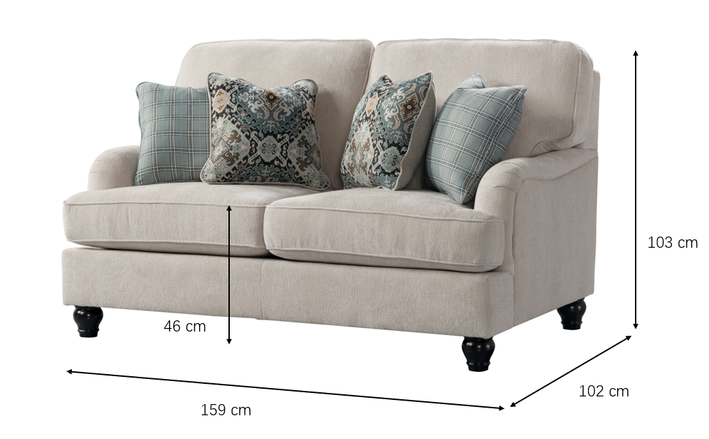 Alma Beige Loveseat
