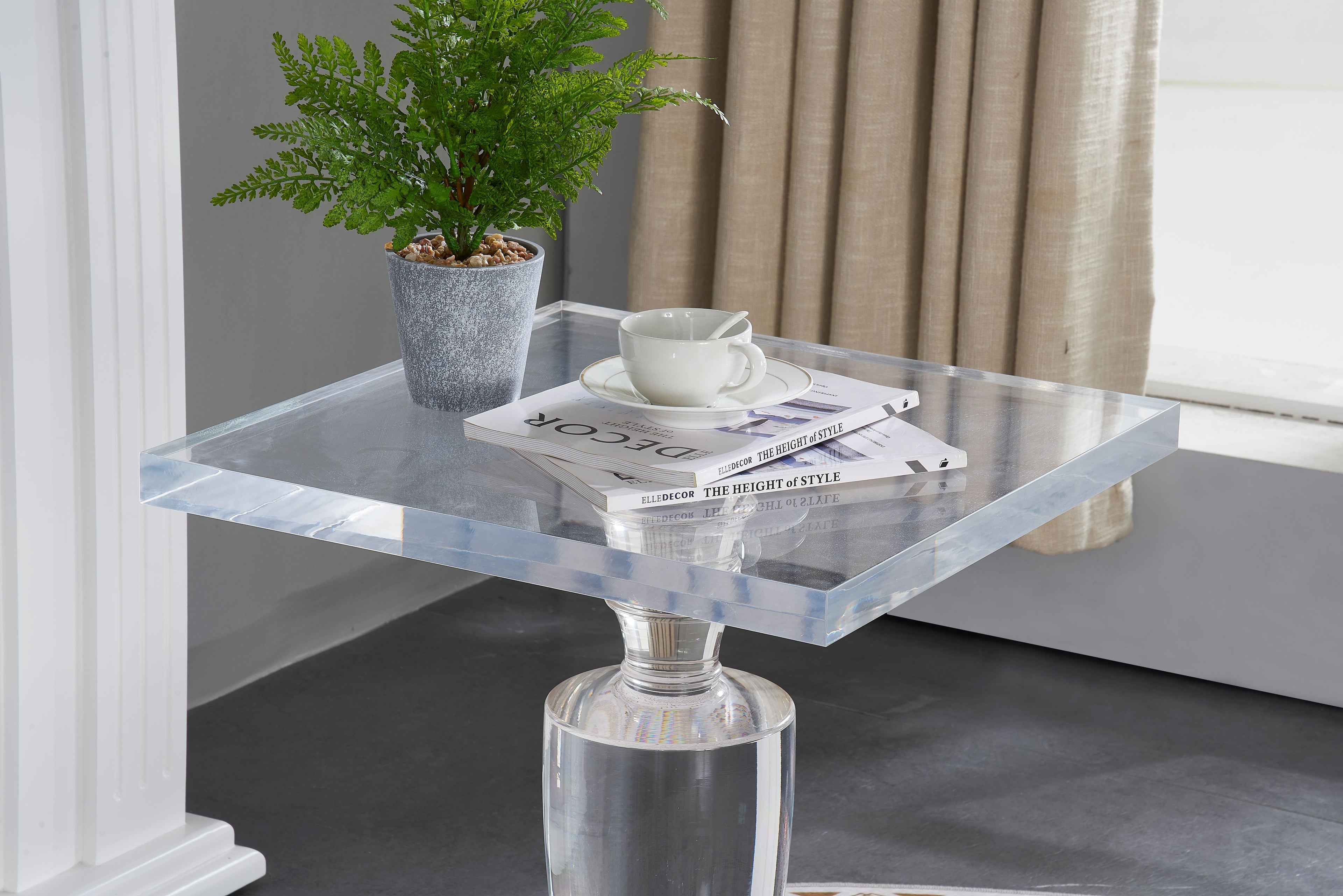 Acrylic side table