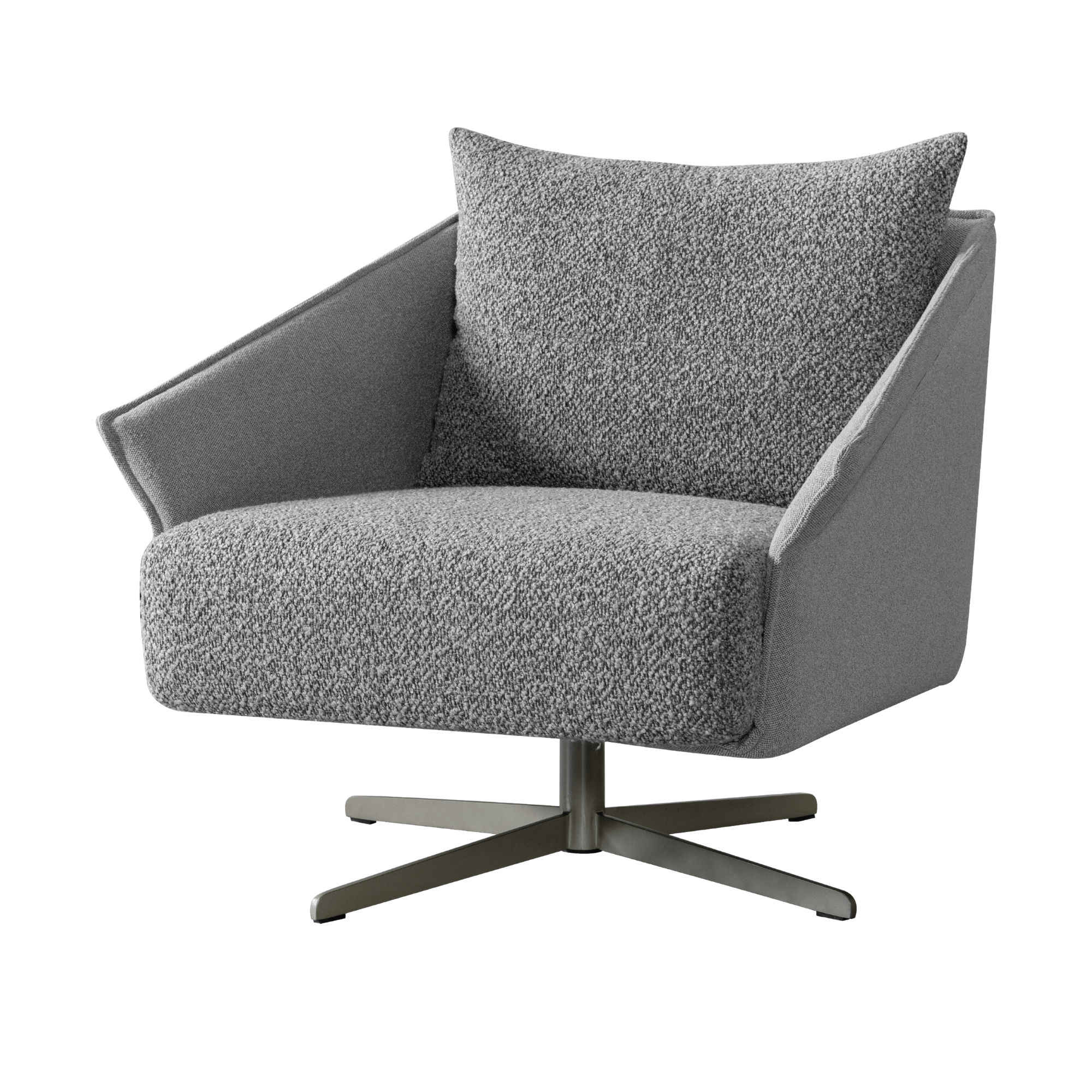 كرسي Ahad Grey Boucle