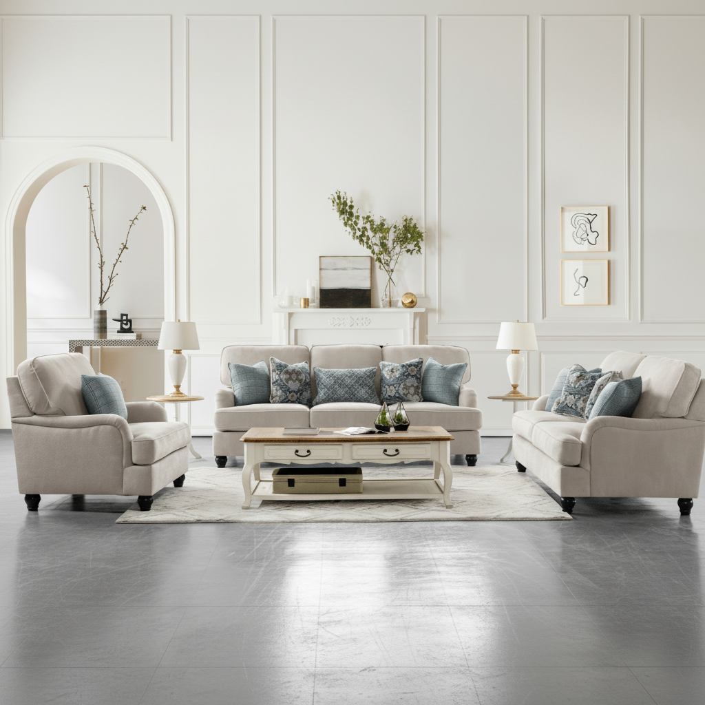 Alma Beige Living Room Set