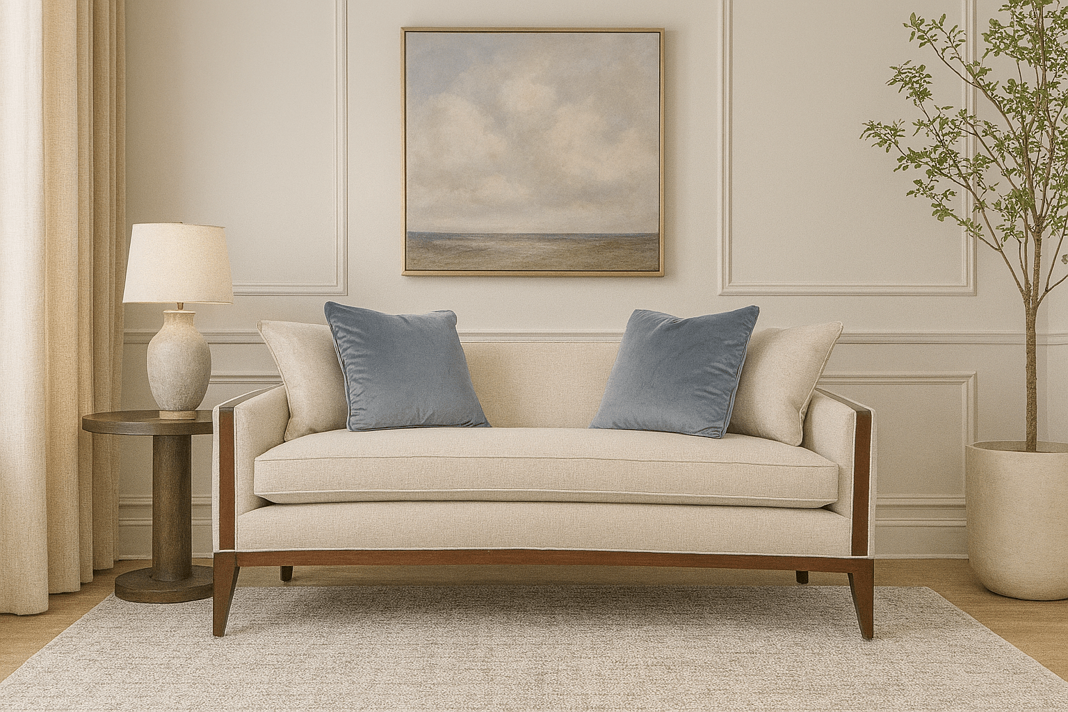 AlReem Royal Blue Loveseat