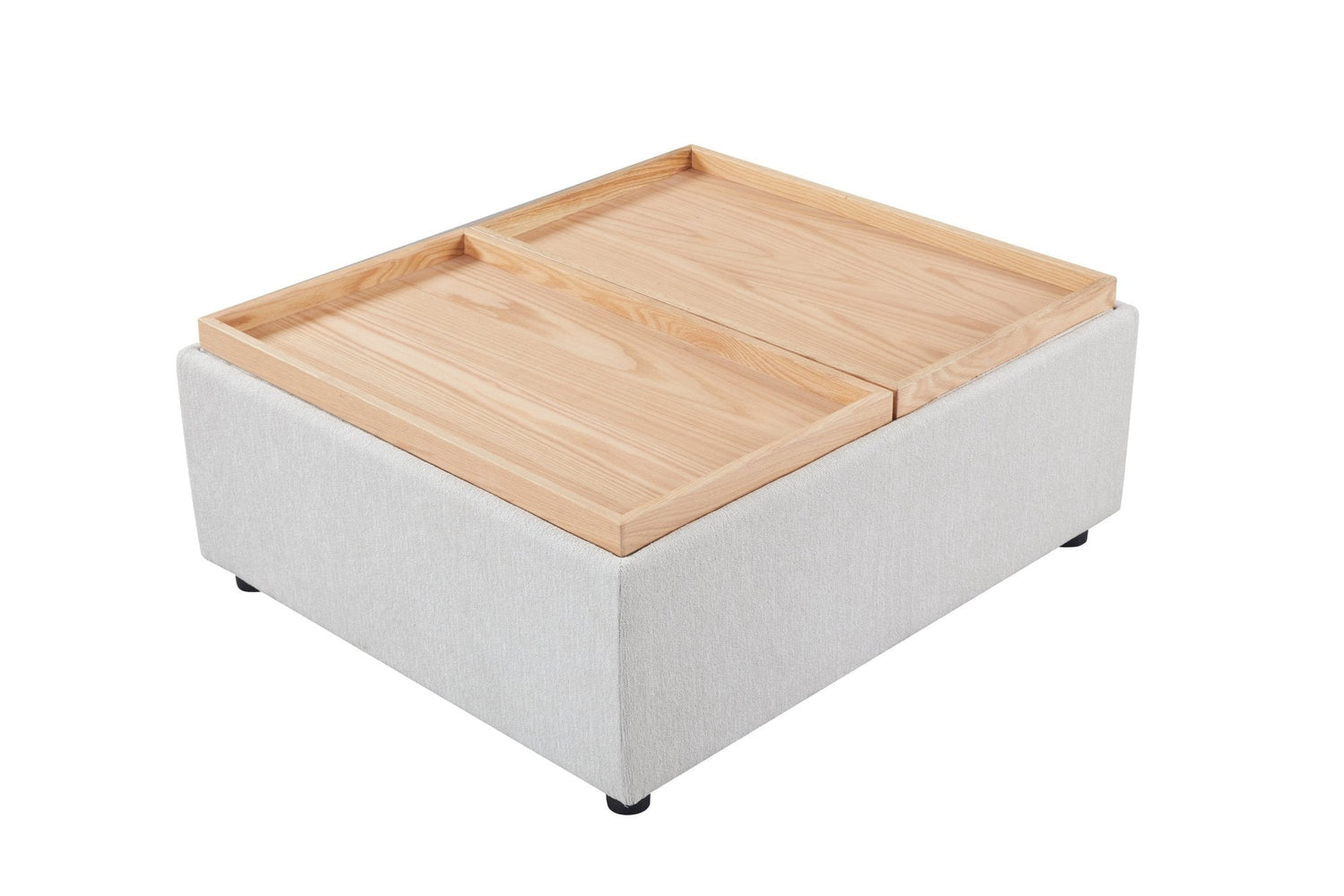 Anees Beige natual oak COFFEE TABLE/OTTOMAN(WITH STORAGE)