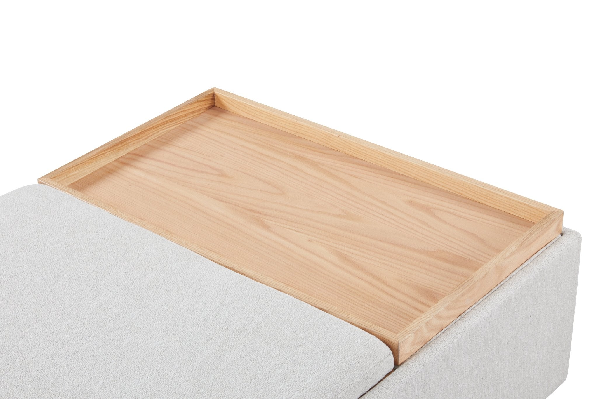 Anees Beige natual oak COFFEE TABLE/OTTOMAN(WITH STORAGE)