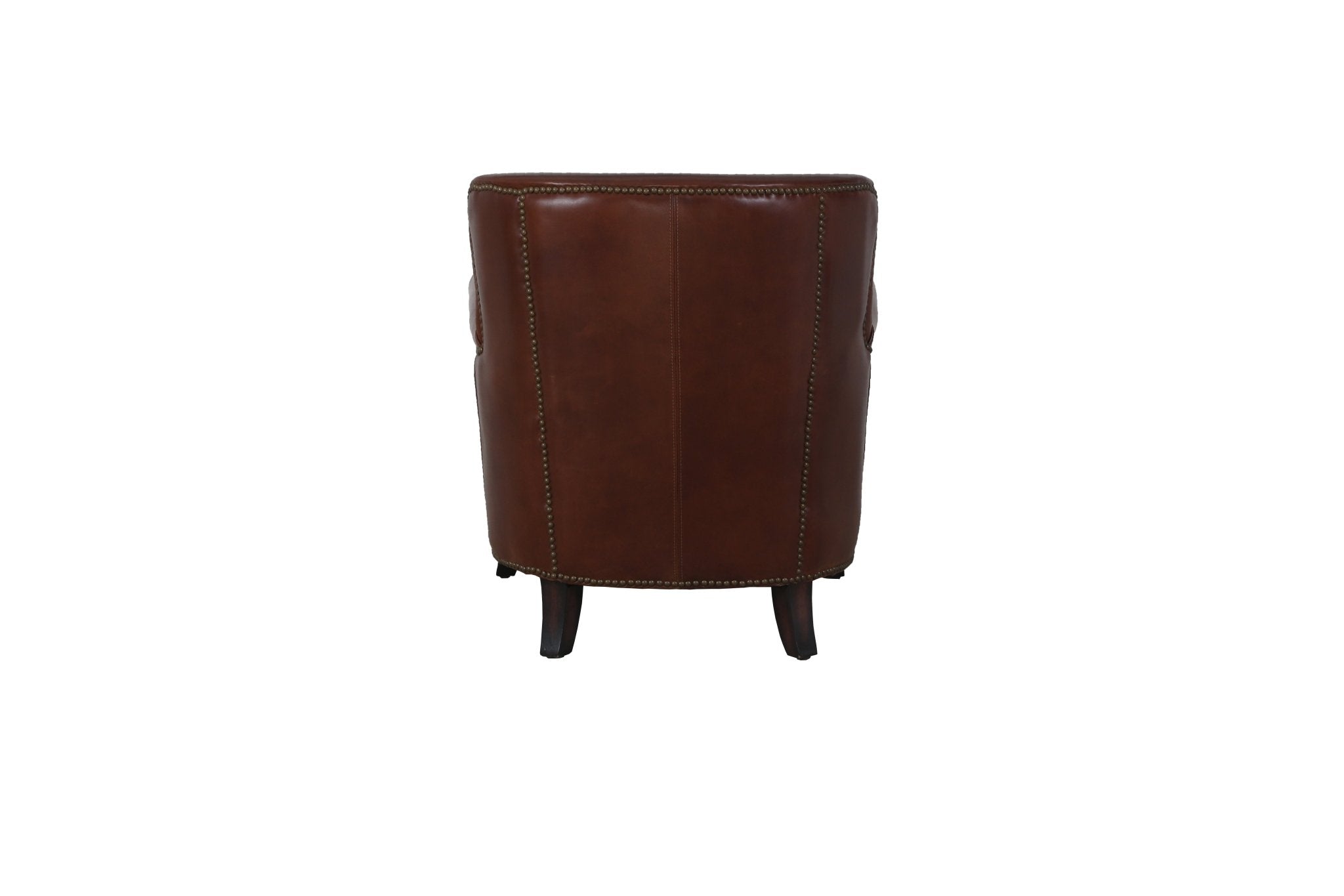 April Brown Leather Accent Chair
