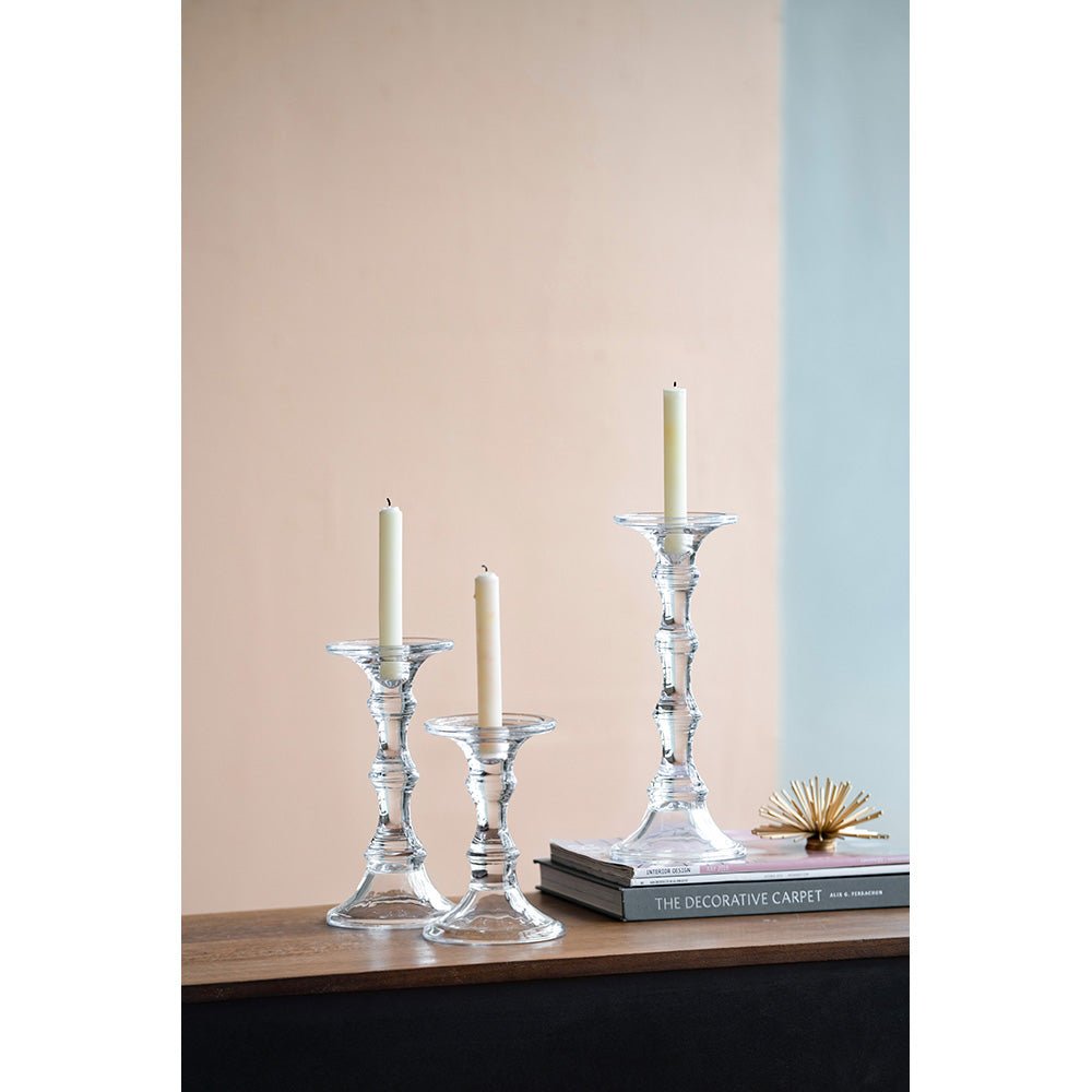 Audrey Glass Candlestick, Tall