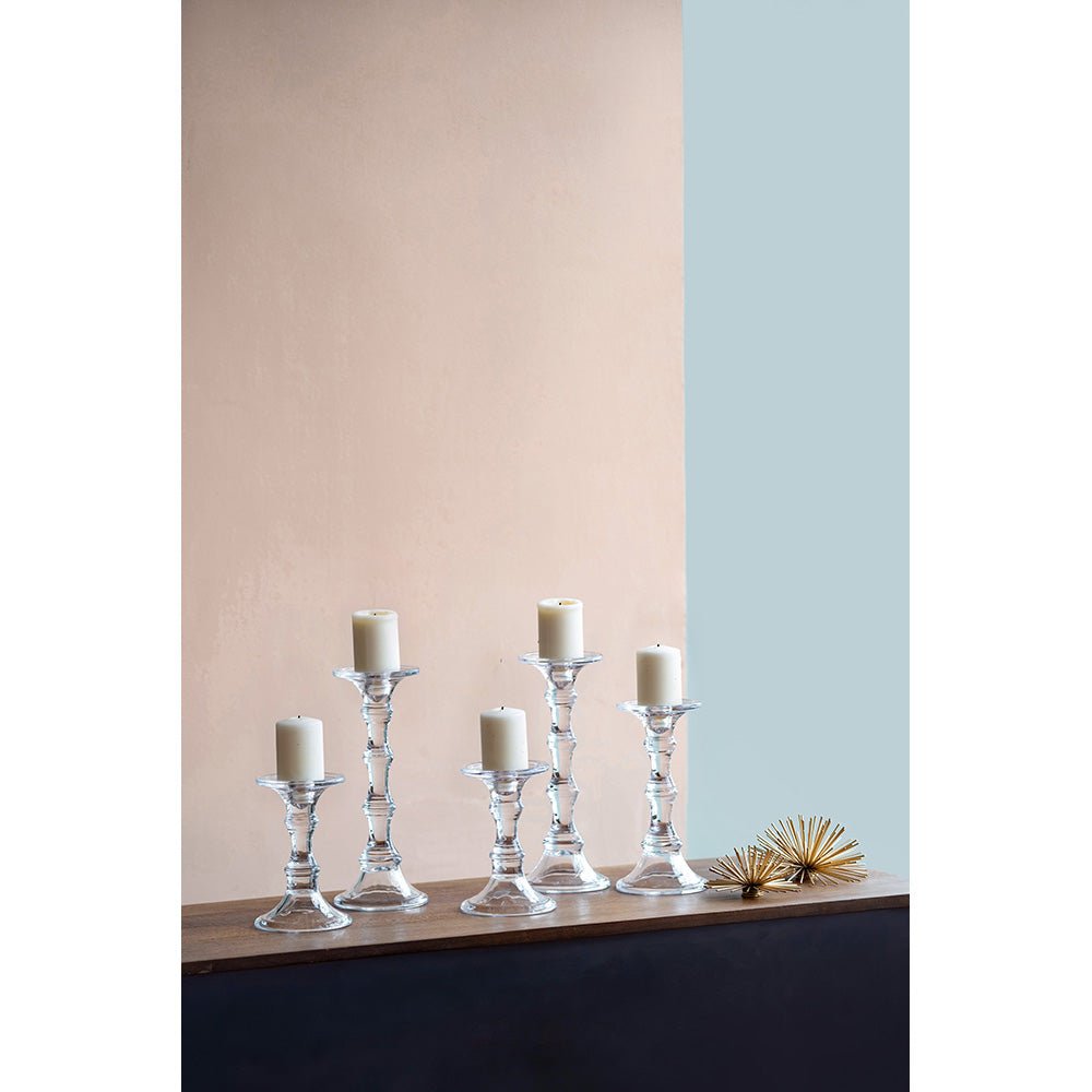 Audrey Glass Candlestick, Tall