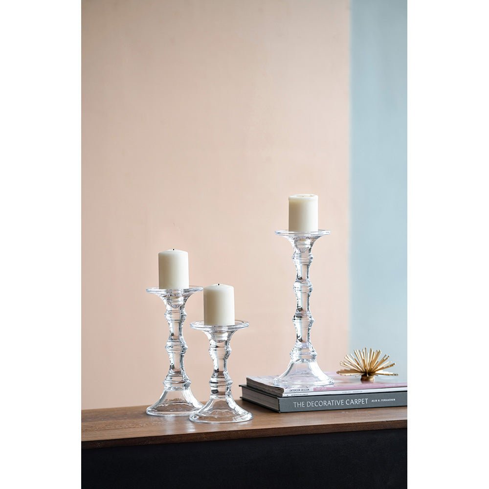 Audrey Glass Candlestick, Tall