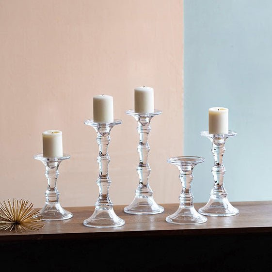 Audrey Glass Candlestick, Tall
