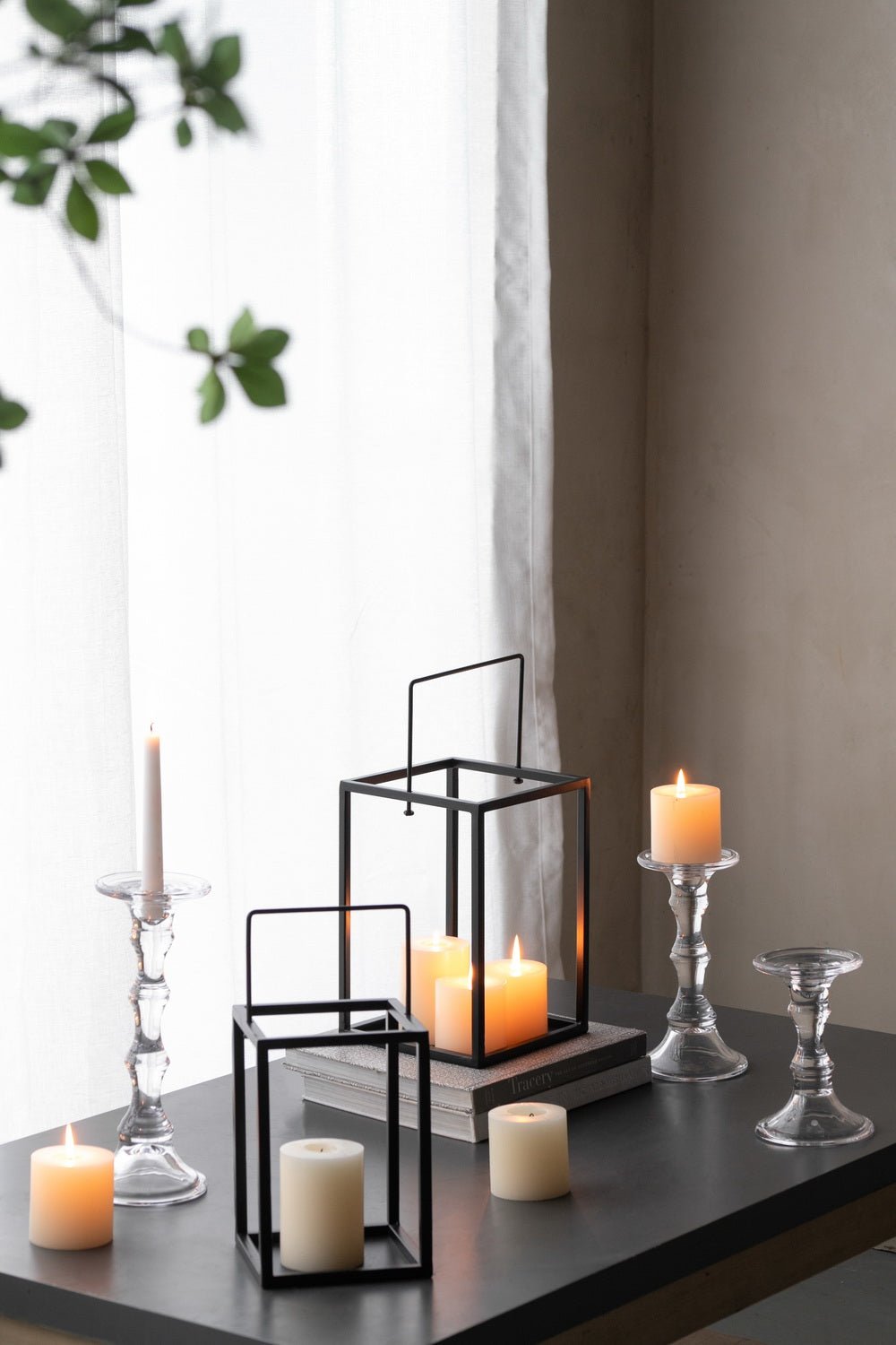 Audrey Glass Candlestick, Tall