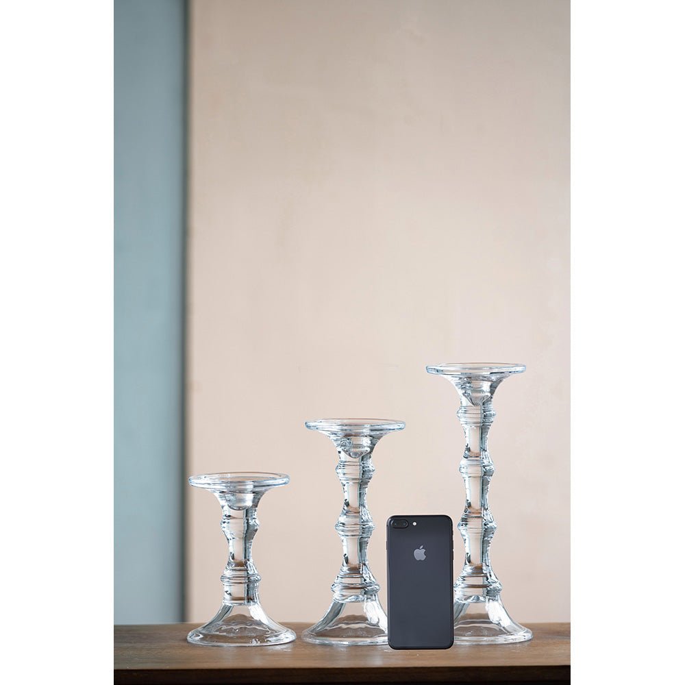 Audrey Glass Candlestick, Tall