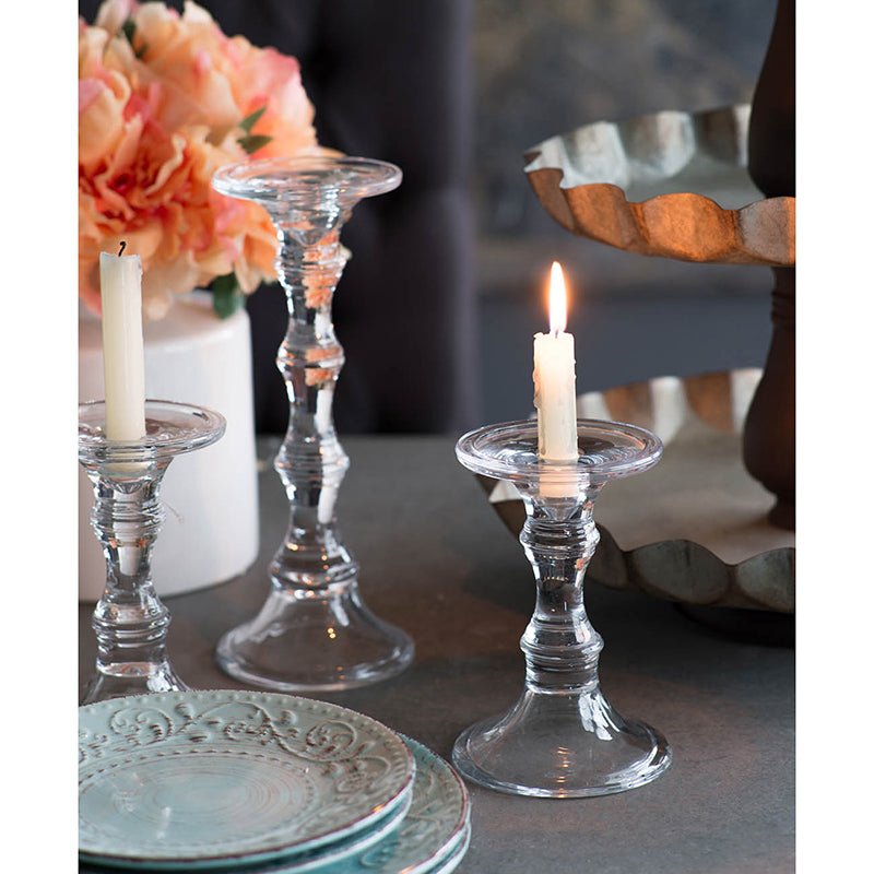 Audrey Glass Candlestick, Tall