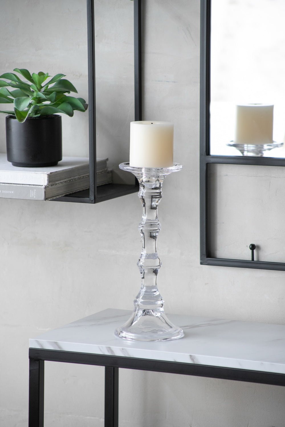 Audrey Glass Candlestick, Tall