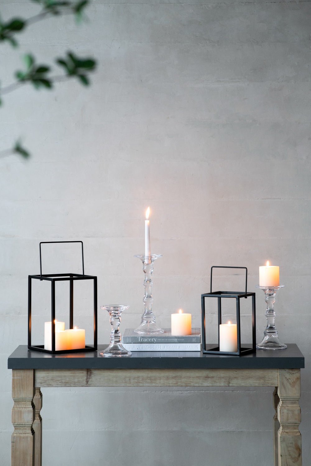 Audrey Glass Candlestick, Tall