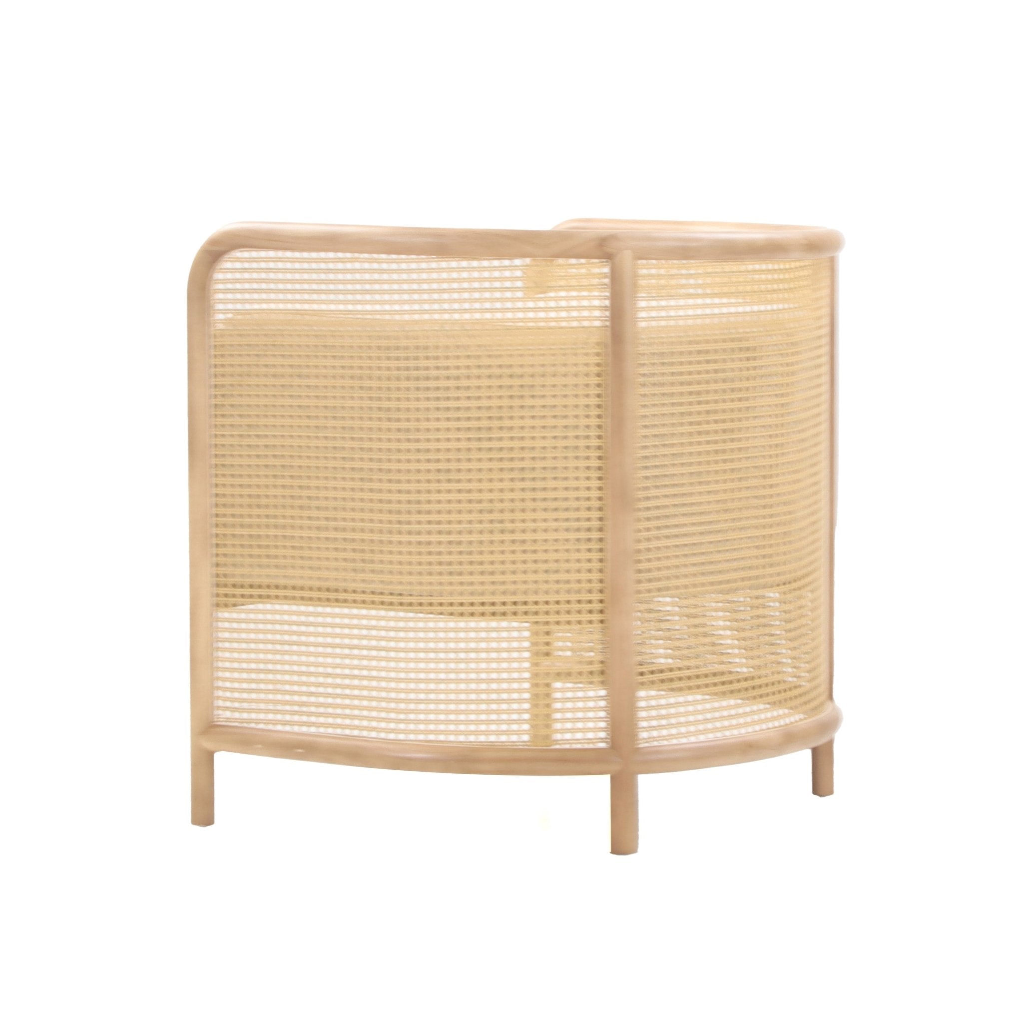 Ava White Rattan Accent Chair