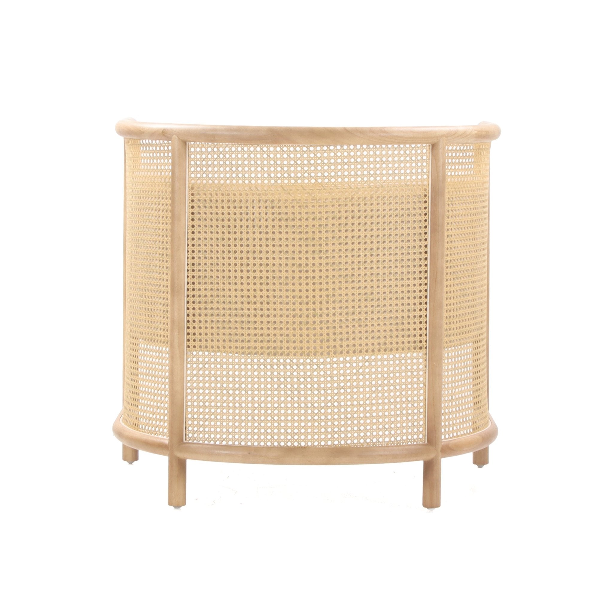 Ava White Rattan Accent Chair