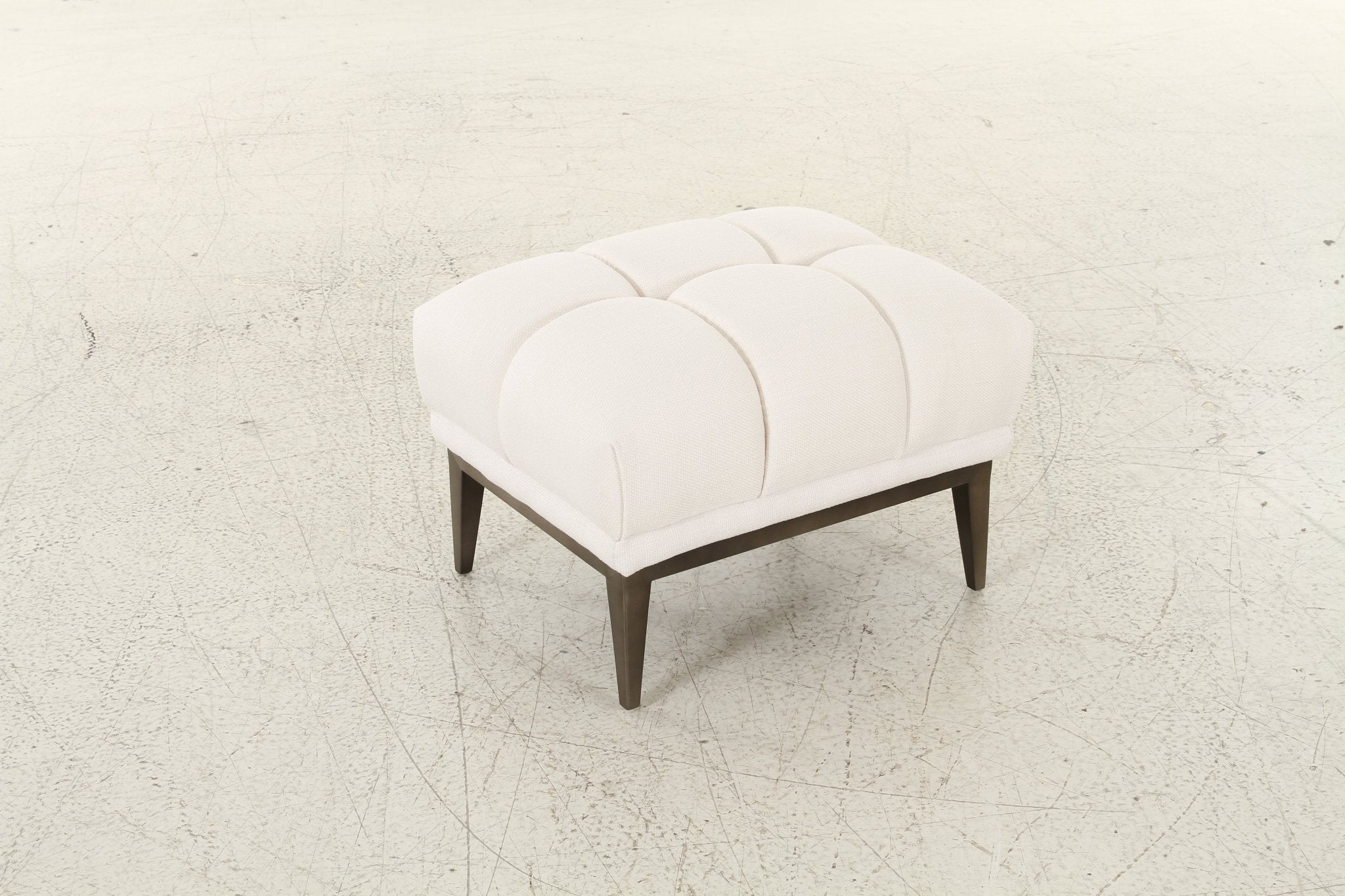 Avalon White & Black Ottoman