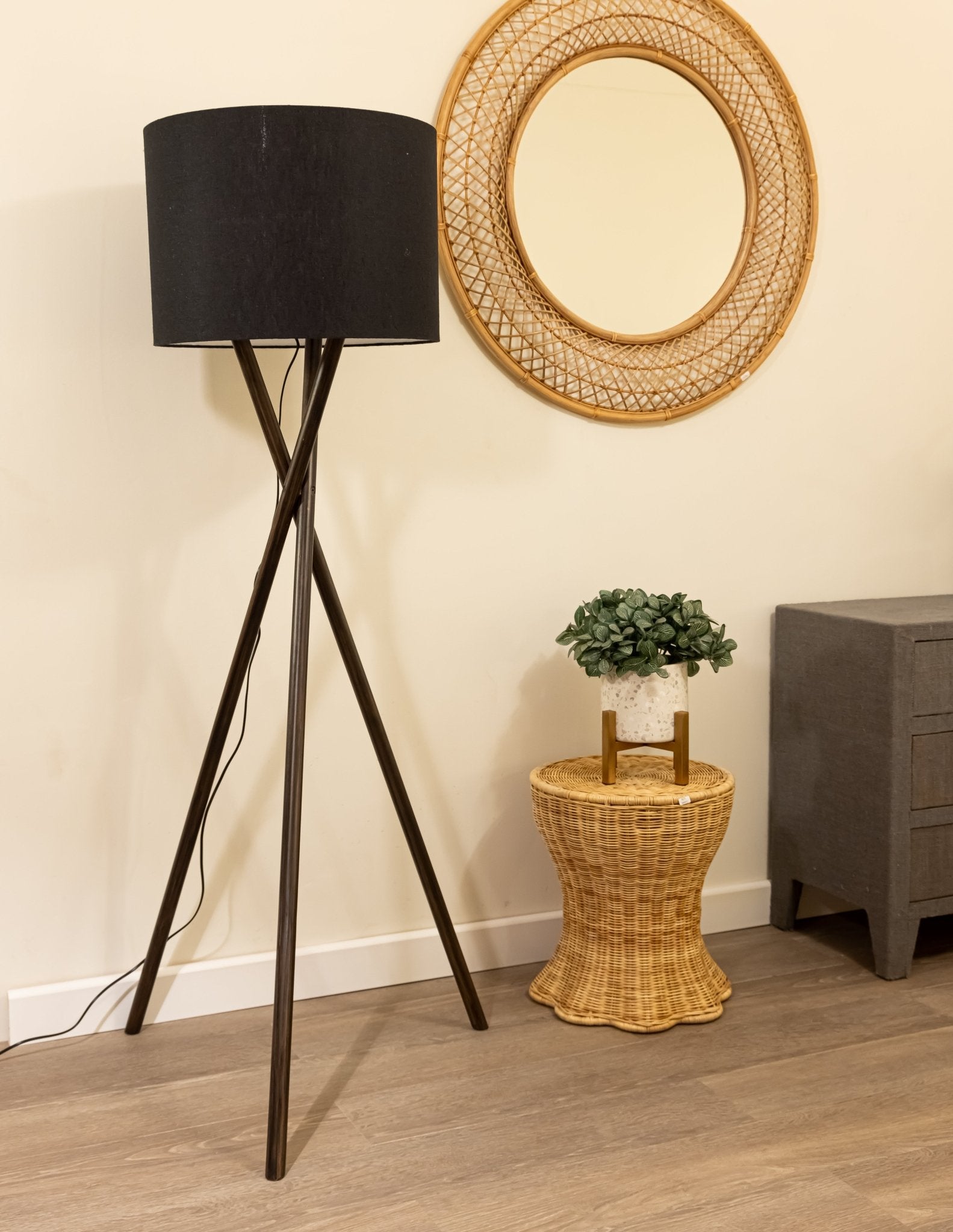 Bacolod WOODEN TRIPOD FLOOR LAMPS