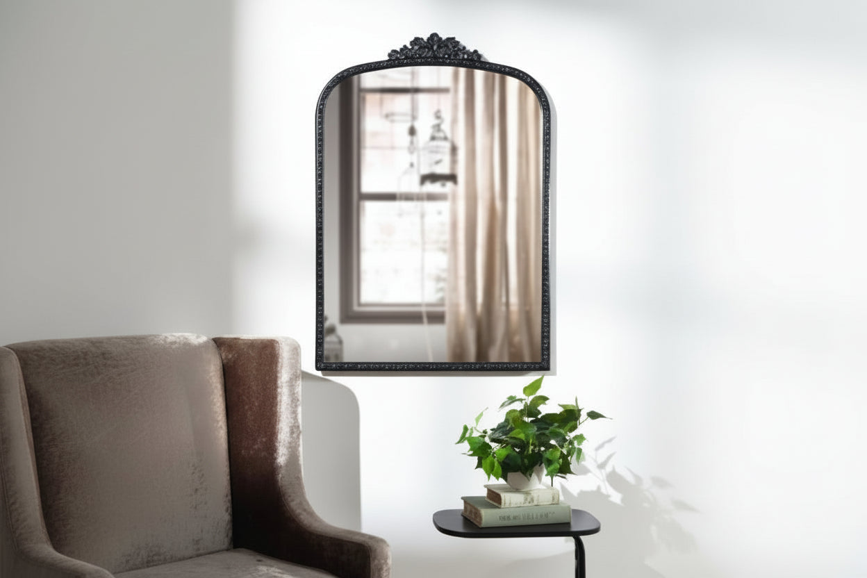 Bevel mirror, antique gold leaf finishing