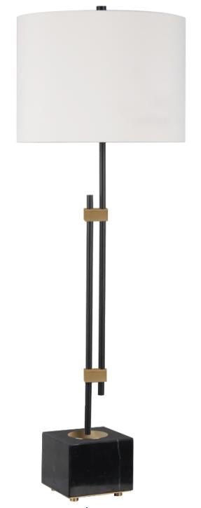 Black marble table lamp