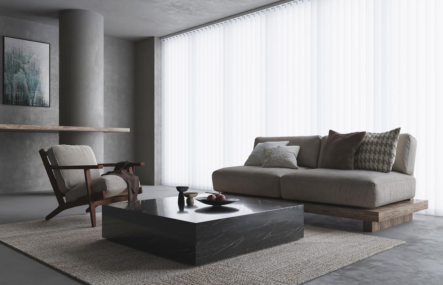 Black Marquino Marble Coffee Table