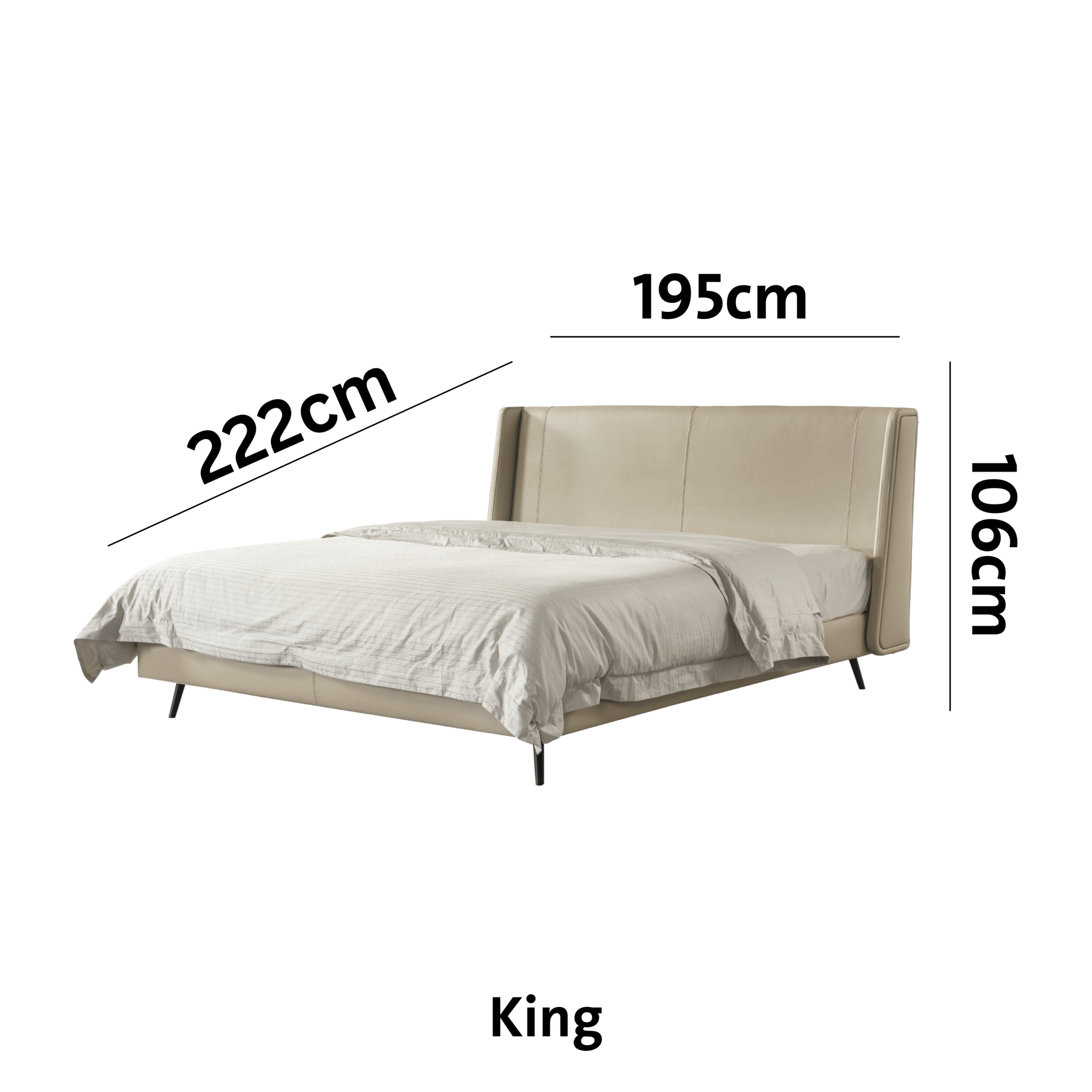 Starlit Sleeper Grey King Bed x W196
