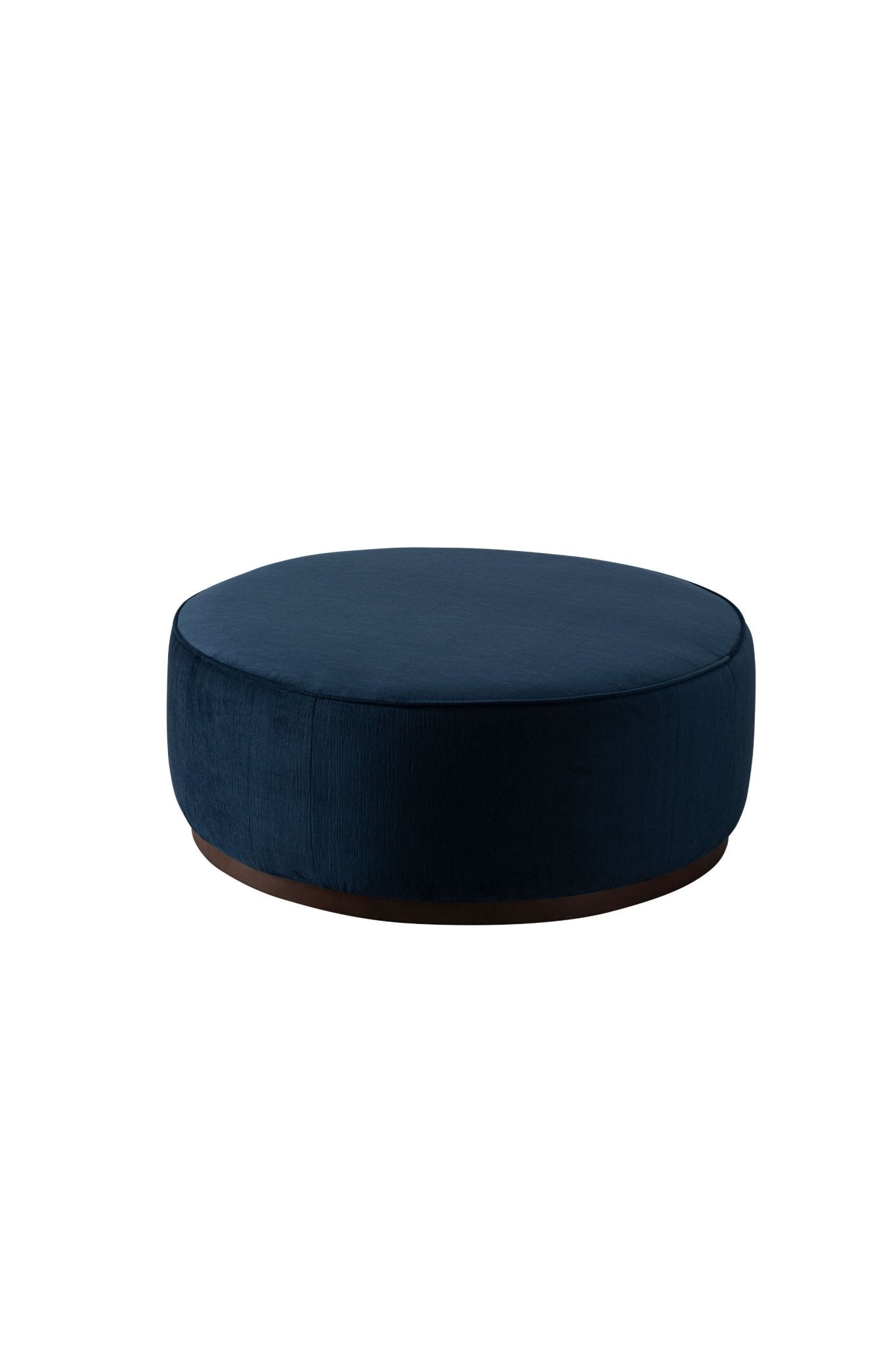 Blue Linen Ottoman W91xH36cm