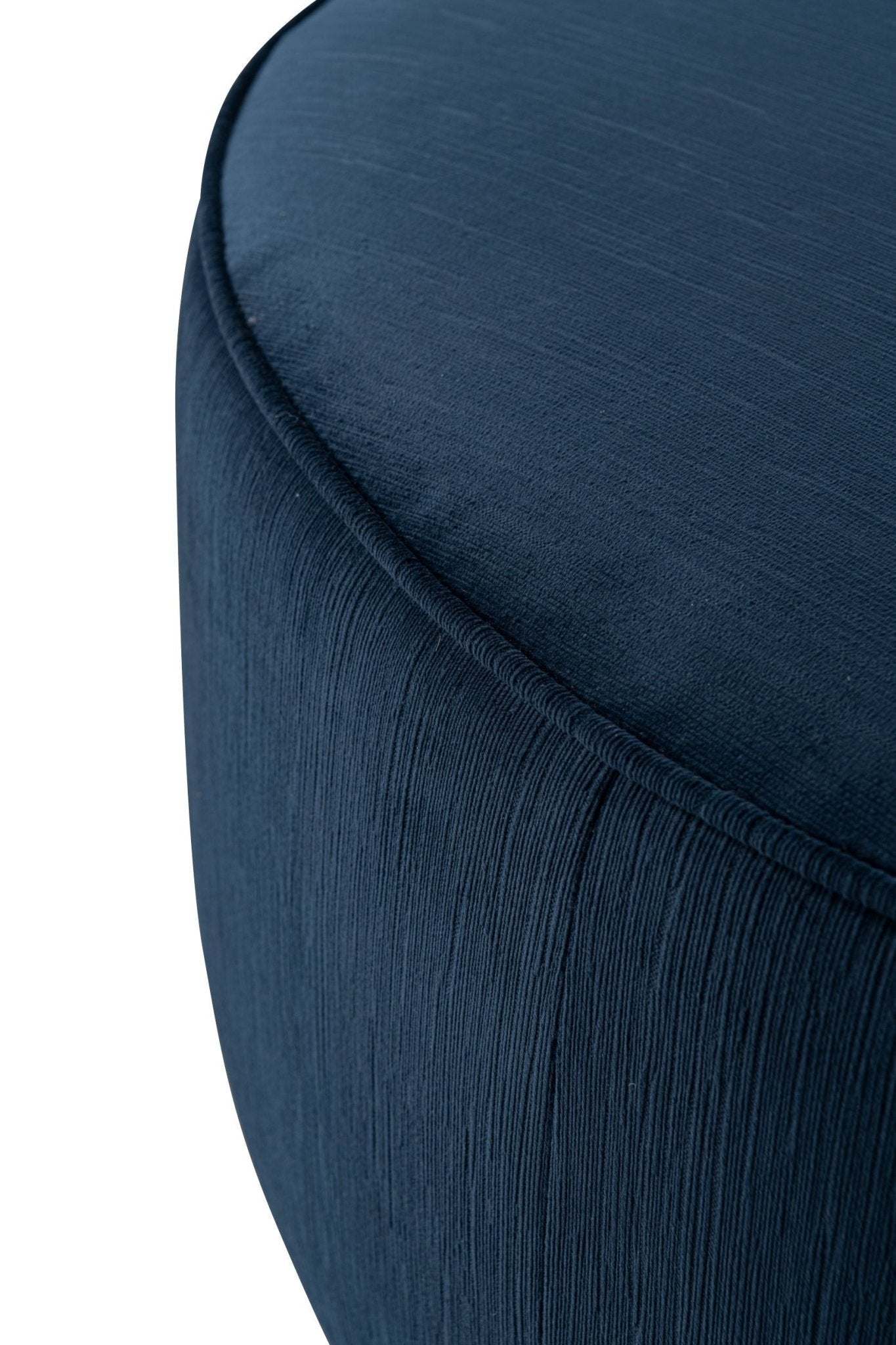 Blue Linen Ottoman W91xH36cm