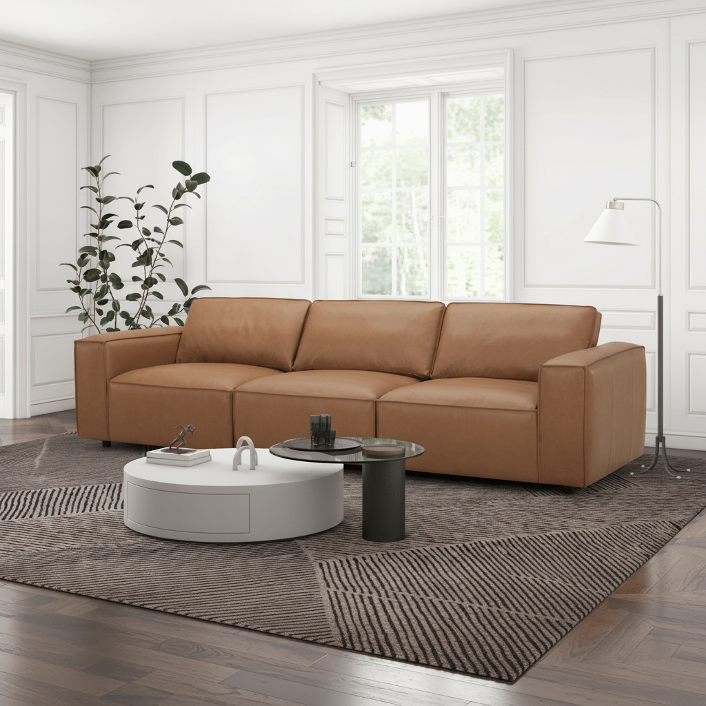 Bremen Brown 3 Seater Sofa