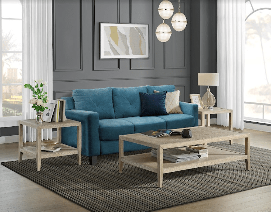 Grey Oak Wood Coffee Table