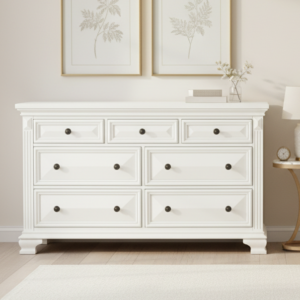 Calloway Dresser Antique White Color