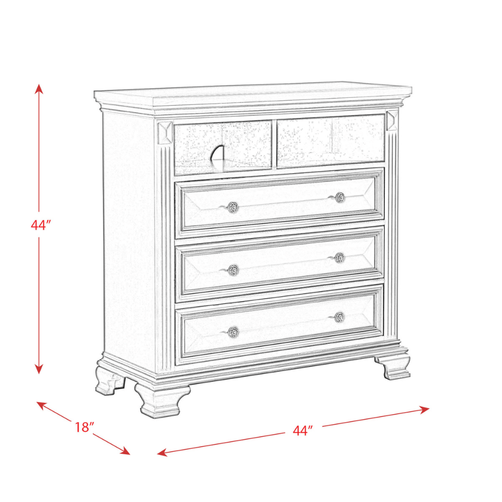 Calloway Media Chest White Color