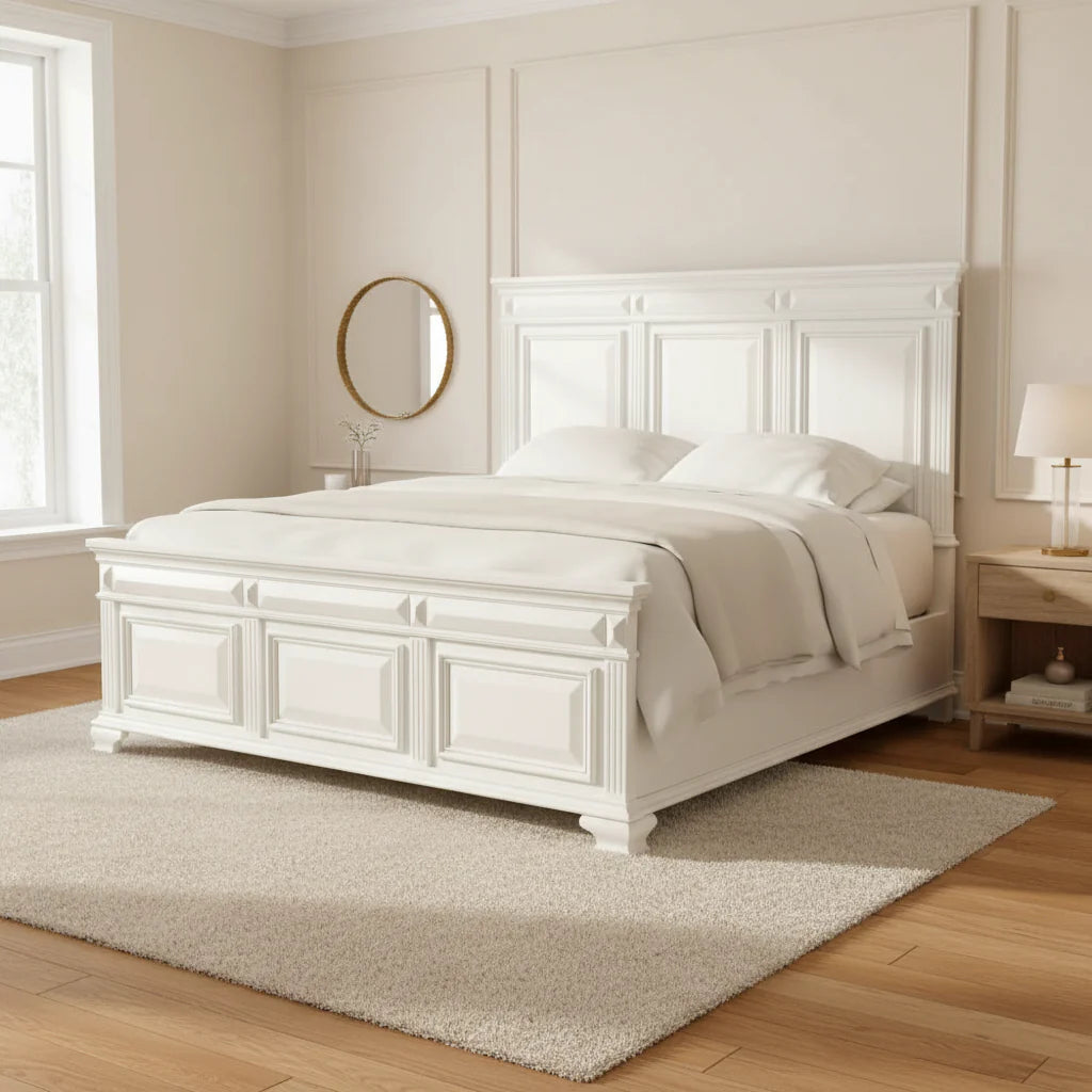 Calloway Panel Bed In White