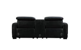 Canyon Luxe Black Leather Console Marble Top WC (34cm)