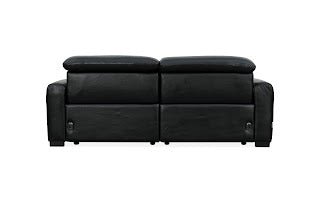 Canyon Luxe Black Leather Motion Power RAF (104cm)