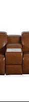 Canyon Luxe Brown Leather Console Marble Top WC (34cm)