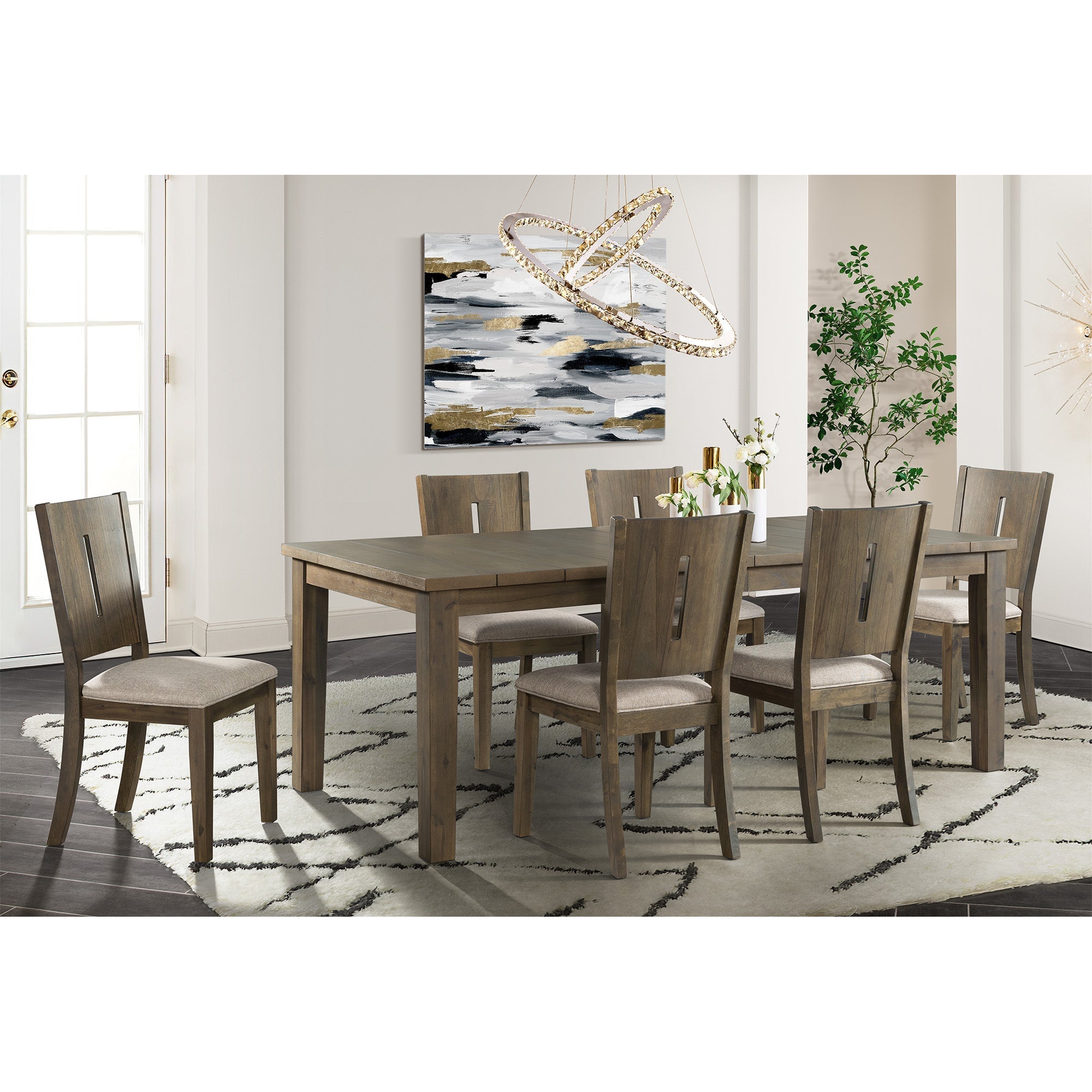 Cato Keyhole Panel Back Side Chair Grey Color (2 Per Pack)