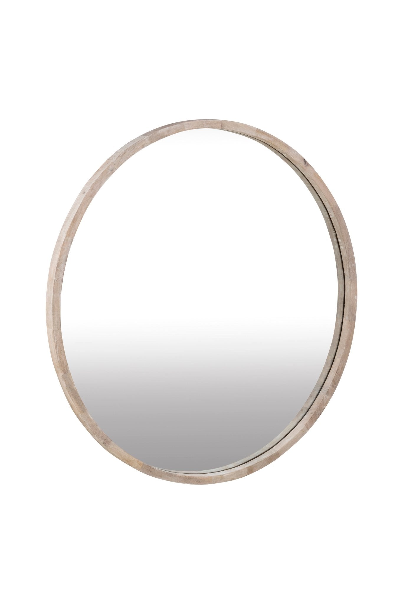Cayman Mirror, Bleached Wood, 42" Round