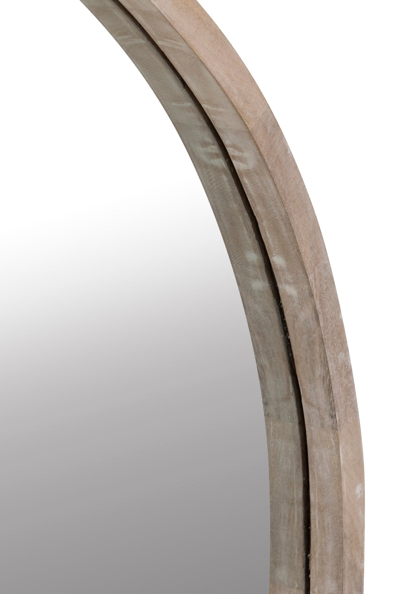 Cayman Mirror, Bleached Wood, 42" Round