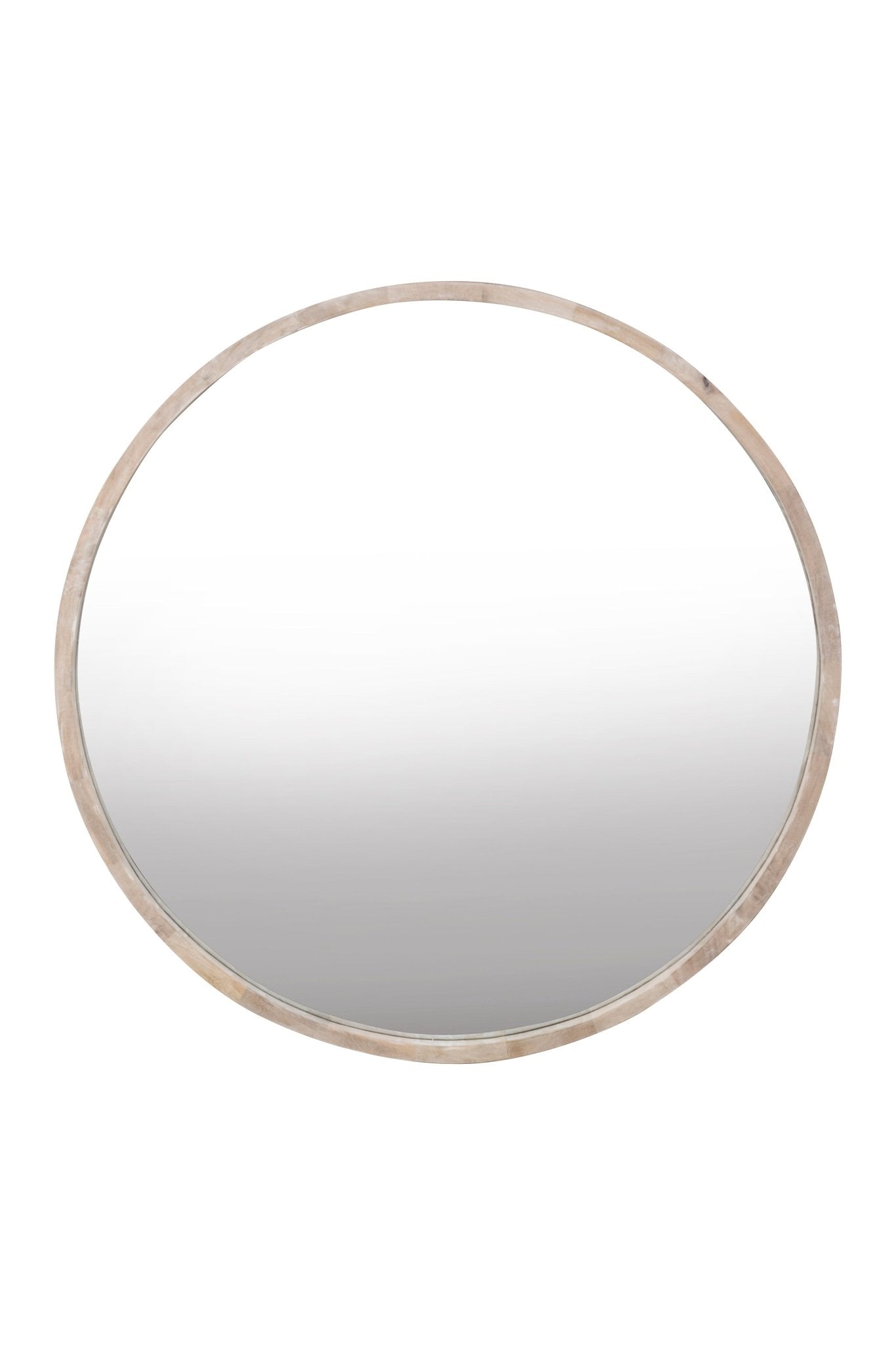 Cayman Mirror, Bleached Wood, 42" Round