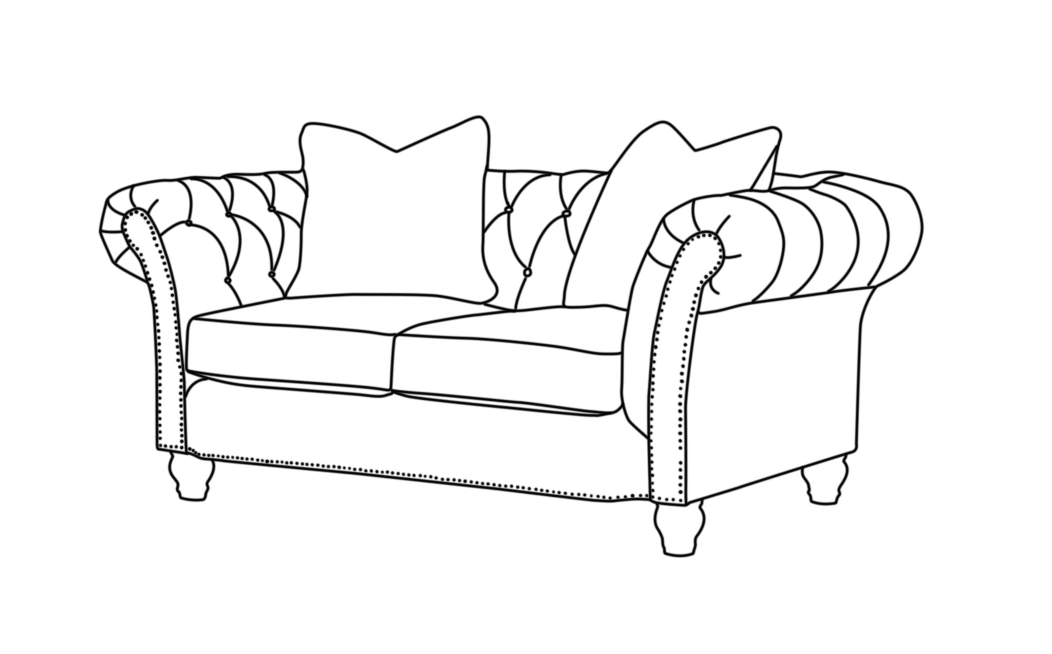 Chesterfield Cream Loveseat