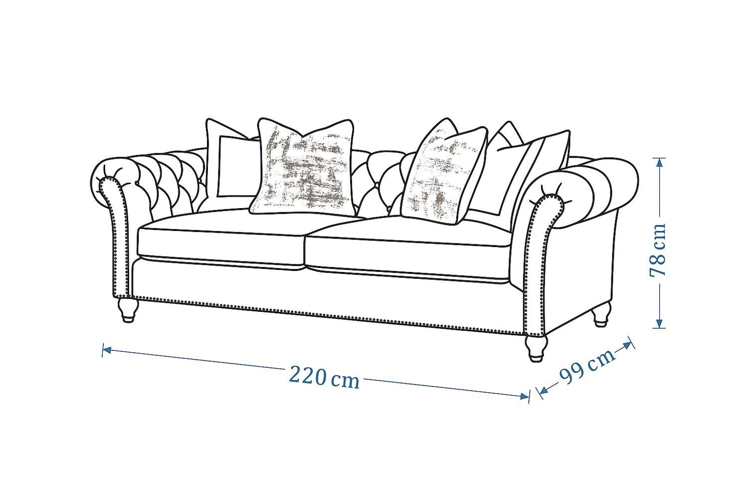 Chesterfield Cream Sofa
