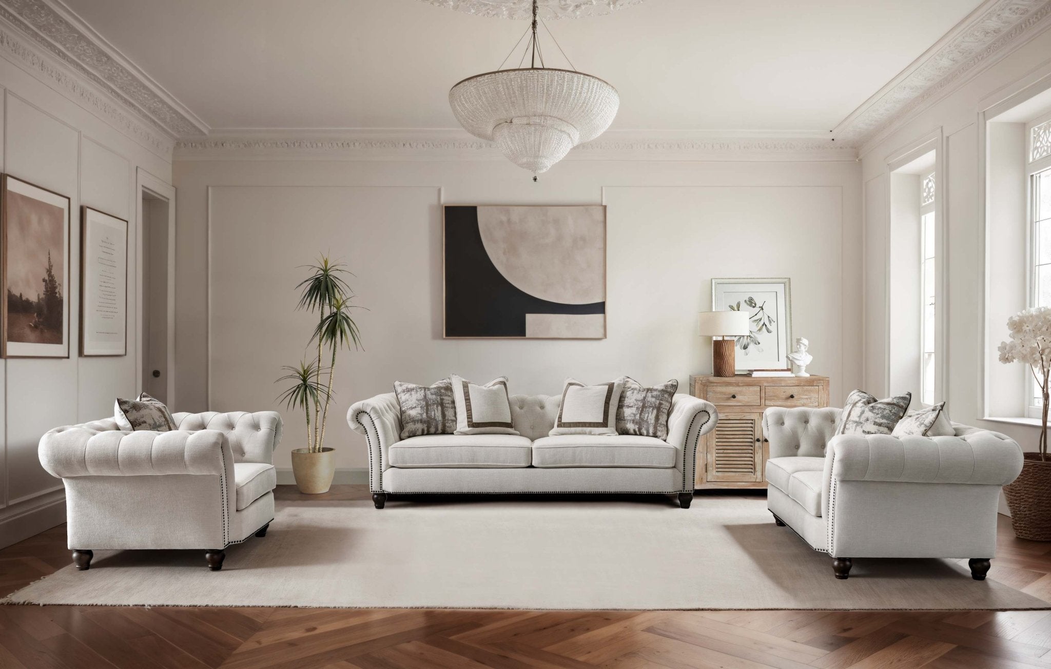 Chesterfield Cream XL Sofa