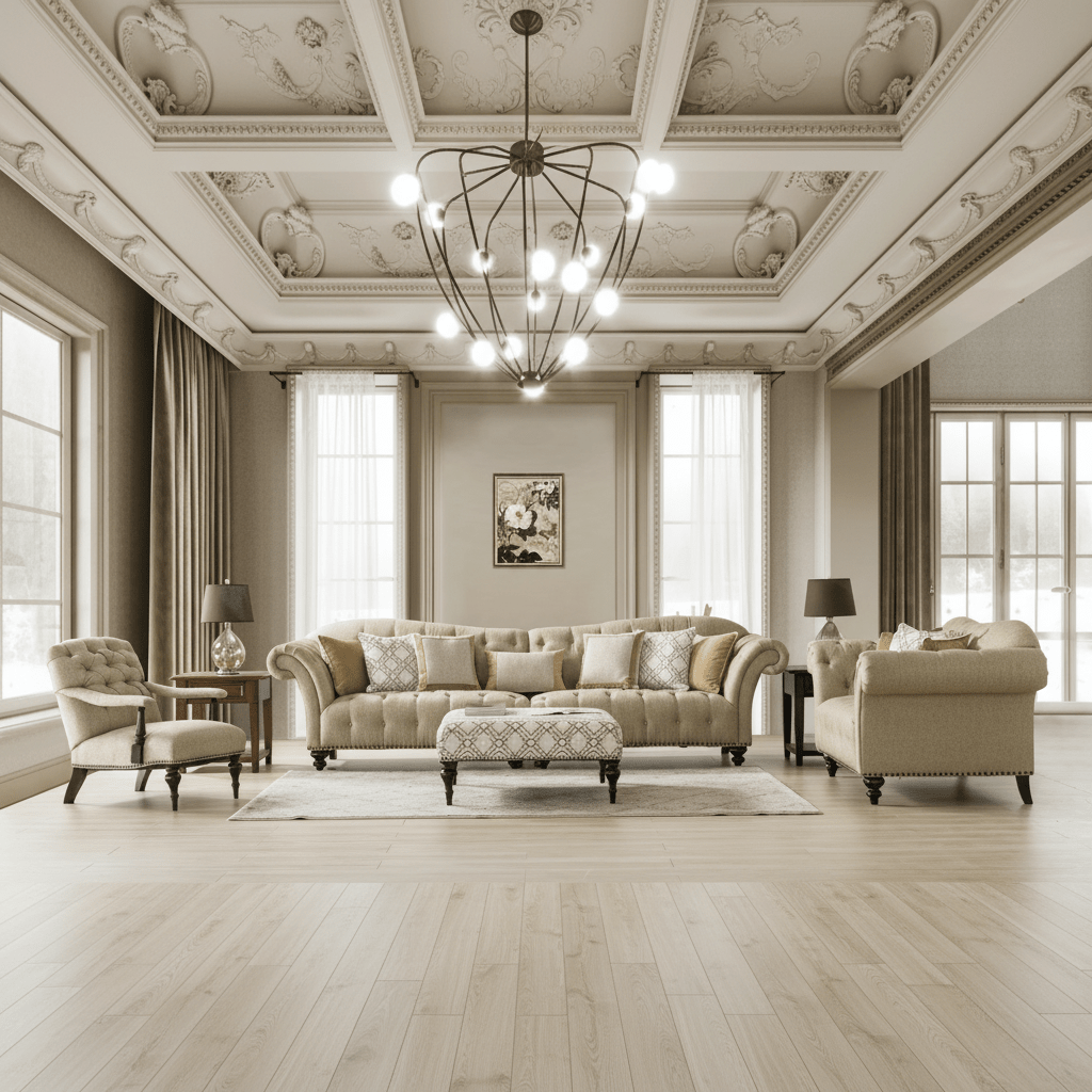 Classic Beige Living Room Set