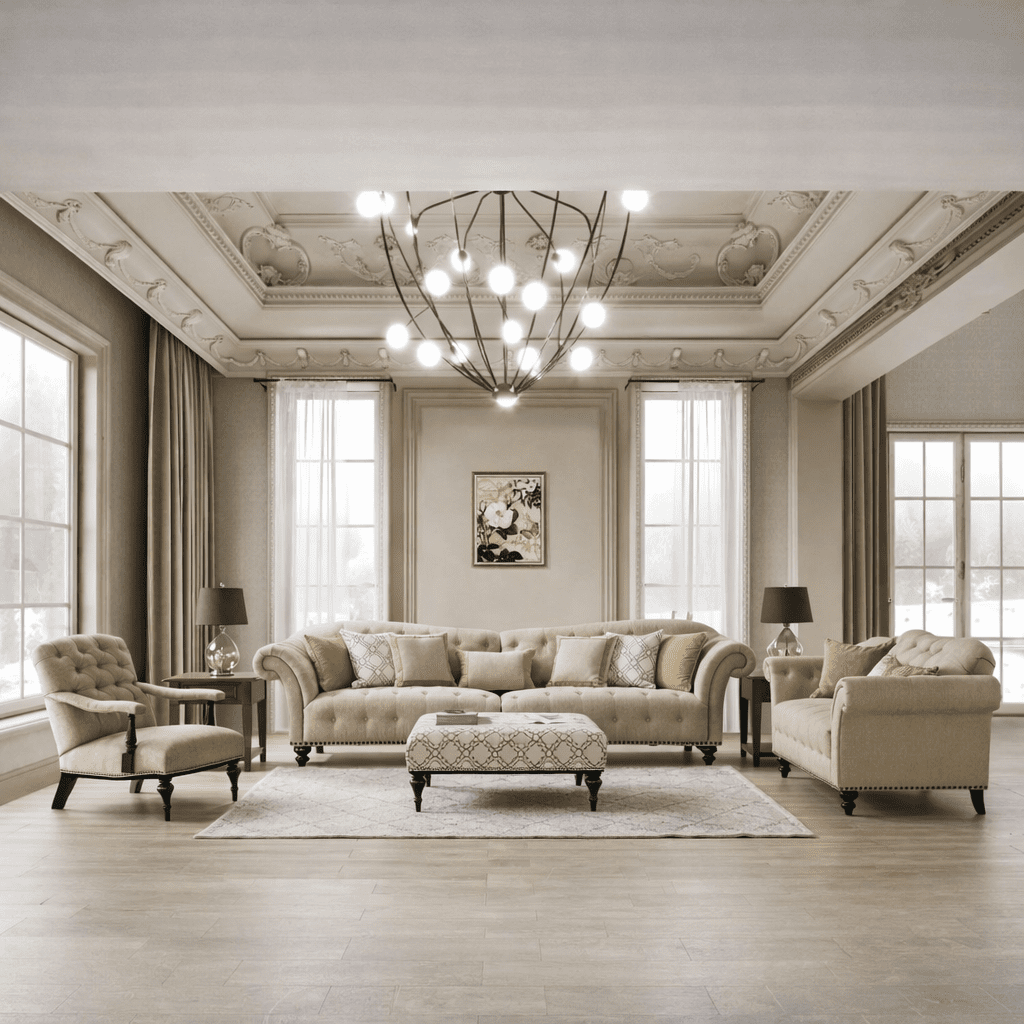 Classic Beige Sofa