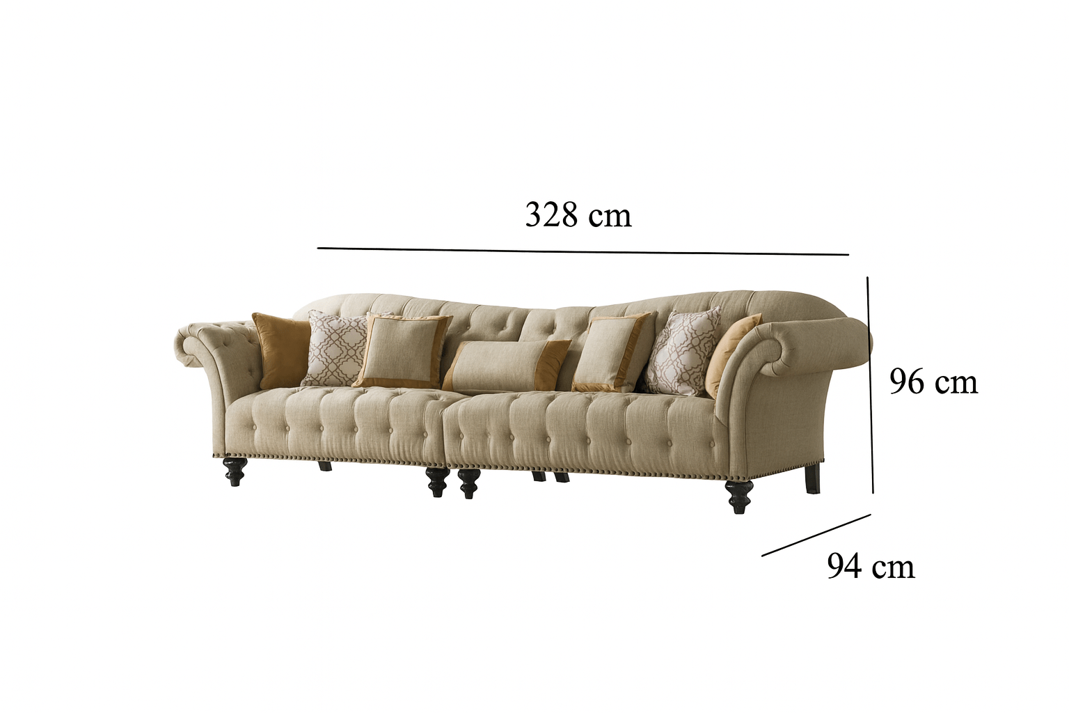 Classic Beige XXl Sofa