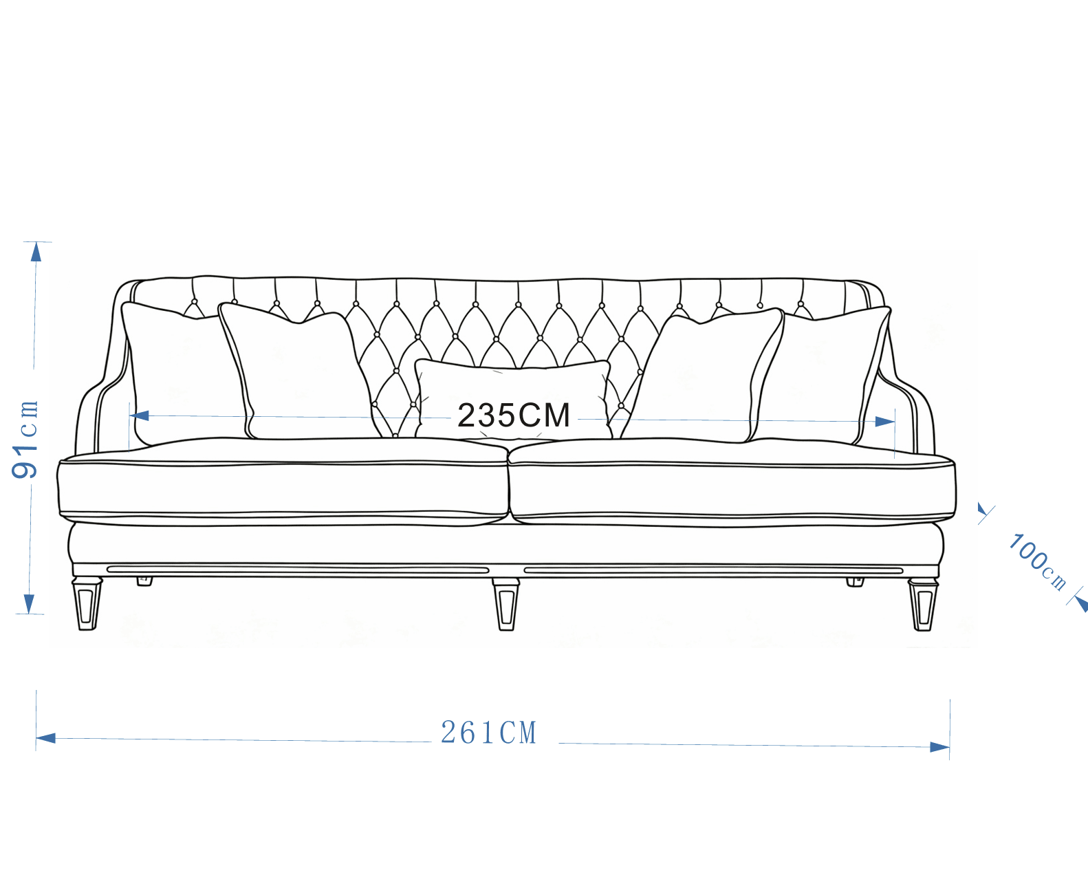 Classic Ella XL Sofa
