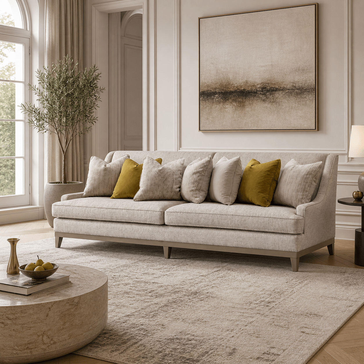 Classy By Noha Albabtain 4 Seater Sofa